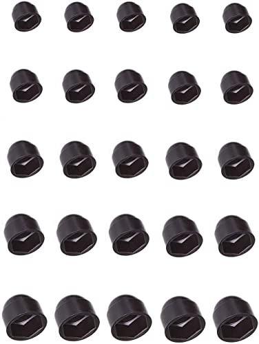 5x CACHE ECROU CAPUCHON BOUCHON PLASTIQUE NOIR VIS AUTO M4 M5 M6 M8 M10 M12 M14 M16 M20 M24 M30 (Diamètre M8 / Hex 13mm)