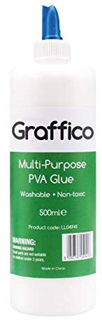 5 X PVA Glue 500ml WG500+ Finchley Pen Free