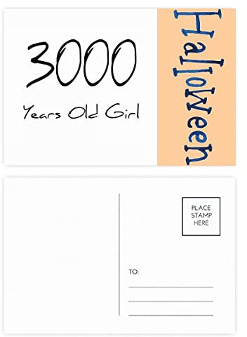 Postkarten-Set für 3000 Jahre alte Mädchen, Art Deco, Mode, Halloween, Dankeskarte, 20 Stück