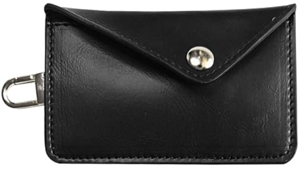 JNNJ Tasche mit Signalblockierungsfunktion, Autoschlüssel Abschirmung von GPS RFID, Hülle Handy Schlüsselanhänger Daten Persönlichkeitsschutz, Universal Leder(Schwarz)