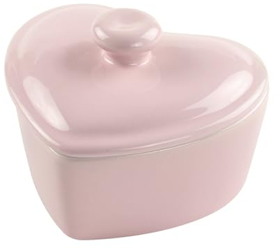 YLWX Heart-Shaped Bowl, Creative Milk Dessert Baked Bowl Rice Bowl With Lid, Oven Ceramic Cup, Pudding And Steamed Egg Baking Tableware