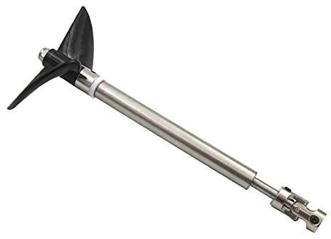 JUNPIY Propellerantriebswelle, 70 mm 2-Blatt-Propeller, 5 mm Antriebswellenbaugruppe, for Köderboot 15 cm, 20 cm, 25 cm, 30 cm, 35 cm Wellenhülse, 2-Blatt-Propeller (Color : 35cm Coupling 5)