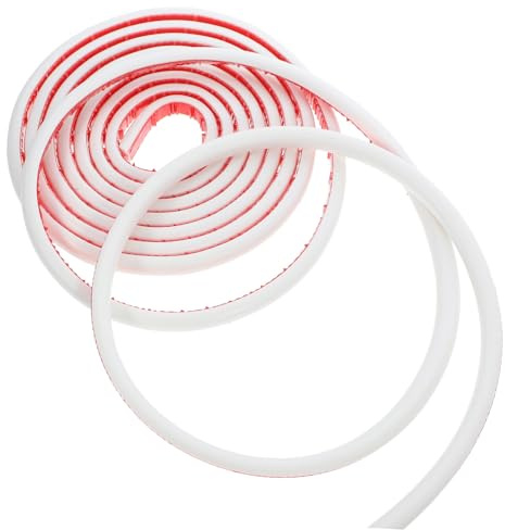 UKCOCO D-Shaped Door Seal Weatherstripping for Exterior Doors Windows Self-Adhesive Silicone Seal Strip Blocks Drafts Large Gaps