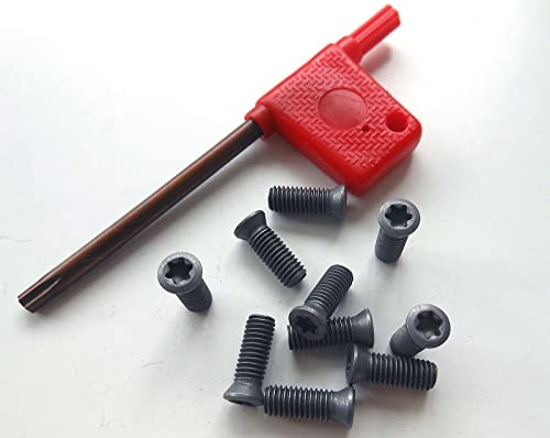 NUZBCPETR Torxschrauben for Hartmetalleinsätze Drehwerkzeug(M5 x 12mm)