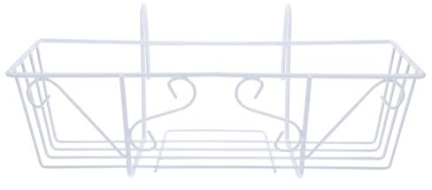 Toyvian Portafiori in Ferro Battuto Sospeso per Balcone, Supporto Pensile Robusto per Vasi da Appendere, Fioriera Decorativa per Ringhiera Esterna, Resistente e Facile da Montare
