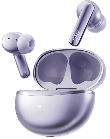 QCY MeloBuds N70 Adaptive Hybrid Noise Canceling Wireless Earbuds, Dual Drivers with MEMS, AI CVC 8.0 Call, LDAC Hi-Res Audio, 50H Playtime, Bluetooth 6.0, Wireless Charging, in-Ear Detection