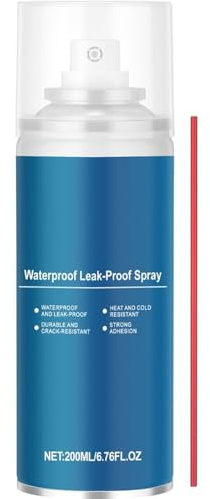 Spray de mastic imperméable invisible, revêtement de réparation de fuites transparent pour toit, mur, salle de bain extérieur 200 ml, caoutchouc liquide à base d'eau à séchage rapide (1)