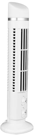 Yinhing Ventilateur Tour sans Pales Ventilateur de Bureau USB Portable avec Lumière LED pour la Maison, la Chambre à Coucher, le Bureau, Refroidissement, Vitesse Silencieuse, Design élégant, économe