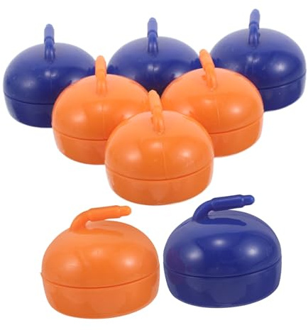 HANABASS 8 Pezzi Palline da Curling da Tavolo in Plastico Resistenti e Facili da Pulire, Accessori per Giochi da Tavolo per Incontri di Gruppo e Viaggi