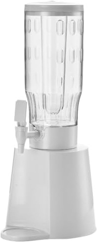 PUYUNA Dispensador de bebidas vidrio con núcleo hielo, servidor jugo blanco for fiestas, dispensador en torre cerveza 2L espiga y tubo