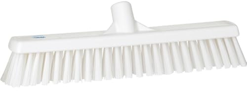 Vikan 31745 Soft/Hard Broom, White, 410mm Length, 90mm Width, 120mm Height