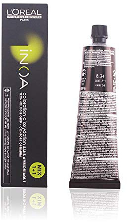 L'Oréal Inoa - Oxidative Coloration Ohne Ammoniak 8,34 Hellblond Gold Kupfer, 1er Pack (1 x 60 ml)