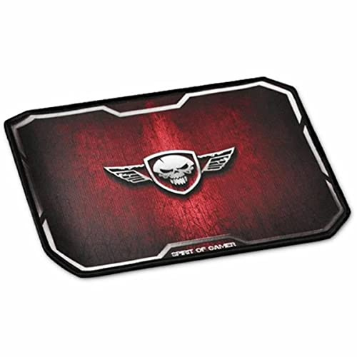 SPIRIT OF GAMER Tapis de souris Red Winged Skull Taille M pour souris optique ou laser / Tissu ultra-lisse de 3mm d'épaisseur