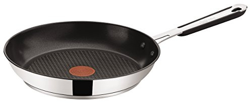 Tefal E85716 Jamie Oliver Pfannenset 6-TLG, 20, 24, 26 und 28 cm Pfanne, 25 cm Schmorpfanne + 28 cm Wok, Induktion Pfannen mit Antihaftbeschichtung, Edelstahl Bratpfannen, inkl. 6 Schoner + 14 Tabs