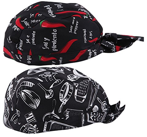 Sharplace 2 Koch Koch Berufsbekleidung hut Bandana Kopftuch, Farbe 2, wie beschrieben