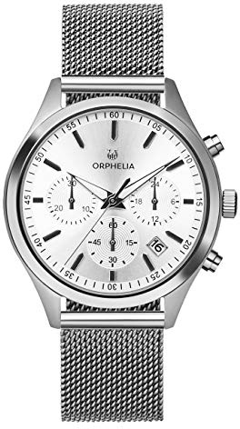 ORPHELIA Damer kronograf armbandsur Bliss rostfritt stål, silver, Armband