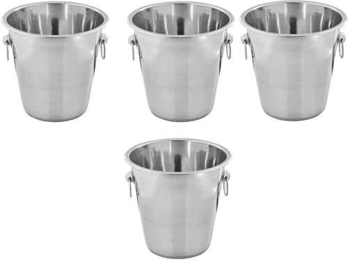 Kosma Stainless Steel Champagne Bucket | Wine Cooler | Ice Bucket - 4 litres (Pack of 4pc)