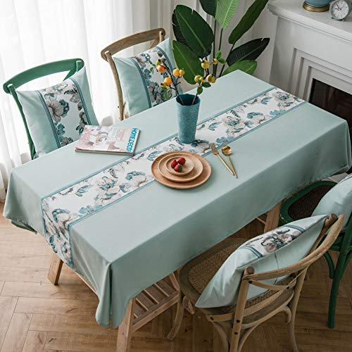 Tovaglia, Piazza Europea Luce Tovaglia Verde Vintage Pattern In Poliestere Impermeabile Partito Tabella Esterna Coperta Di Stoffa, Pulire Grande Tovaglia, Usato Per Il Tavolo Da Cucina Tavola Decoraz