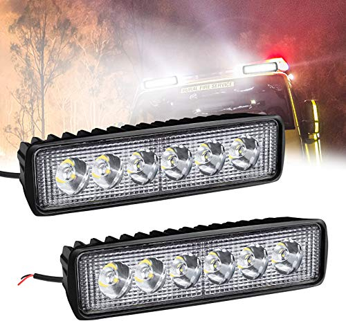 Froadp 18W Lampada da Lavoro a LED 12V/24V Quadrato LED Faro Barra Luminosa Offroad Proiettori IP67 Luce di Retromarcia Set Fari Supplementari per Moto Camion Trattore SUV UTV ATV (4 Pezzi)