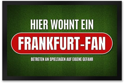 trendaffe - Hier wohnt EIN Frankfurt-Fan Fußmatte XXL mit Rasen Motiv