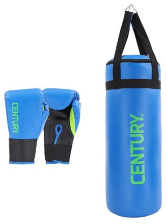 Original Century Boxsack Set mit Boxhandschuhe für Kinder & Jugendliche in Blau