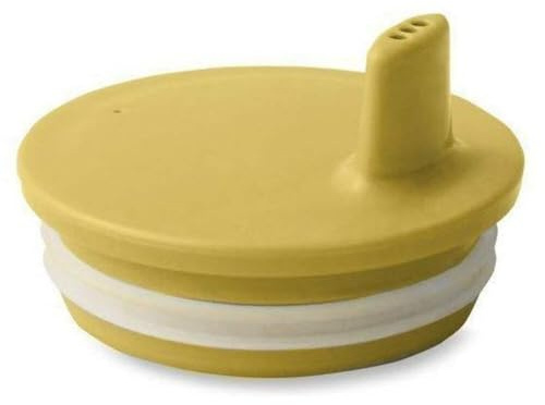Design Letters Tapa cpara taza Ecozen personal para bebés y niños (mostaza), sin BPA ni BPS, apta para lavavajillas, tapa hermética, liviana, 27 g.