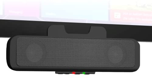 Cyber Acoustics Barra per altoparlanti USB (CA-2890) - Altoparlante stereo alimentato tramite USB, si attacca facilmente al monitor, controlli convenienti