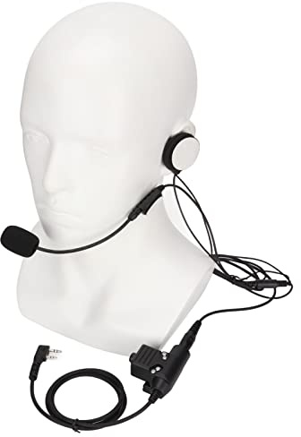Auricular para Casco de Motocicleta, 7,1 Mm Auricular para Moto Reducción de Ruido Sonido Estéreo Auricular para Casco Bilateral con U94 PTT para Kenwood TK-3107/Baofeng UV-5R BF-888S/WLN KD-C1