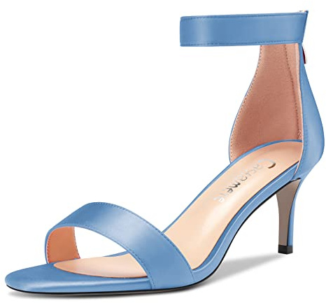 Castamere Femmes Aiguille Kitten Talon Heel Ouvert Bout Lanières Cheville Sandales Classique Cute Dress 6 CM Heels