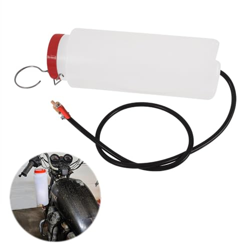 Oldbones Serbatoio ausiliario del gas Serbatoio universale per moto Kit di strumenti per la riparazione del serbatoio del gas Contenitore del carburante 2L con tubo del carburante e valvola di arresto