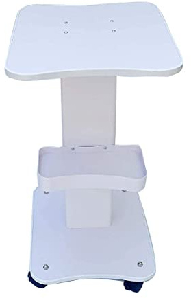 ECUTEE Carrello per salone di bellezza da parrucchiere SPA, Carrello medico portatile con vano portaoggetti e 4 ruote silenziose, bianco