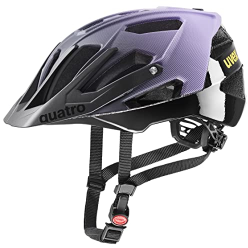 uvex Quatro cc - sicherer MTB-Helm für Damen und Herren - individuelle Größenanpassung - waschbare Innenausstattung - Lilac-Black matt - 56-61 cm