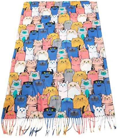 Toocool Unisex Katzenschal Stola Fransen Halstuch Schal Halswärmer EM-3579