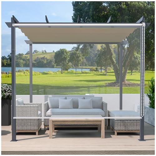 Transparente Rollos Jalousien, Durchsichtige Rollläden Für Fenster, wasserdichte Rollos Für Außen, PVC Trennvorhänge, Seitenzugrollos, Thermisch/regenfeste Rollos, 0,5mm,WxH-110x120cm/43.3 * 47.2in