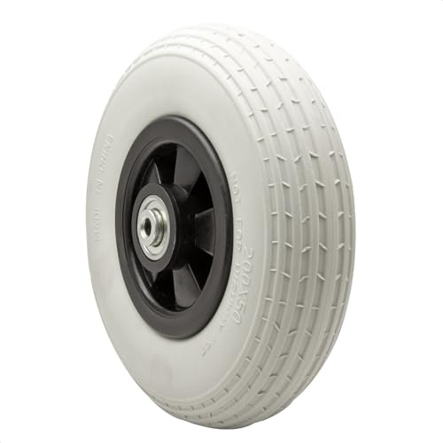 Wagner Roue – Anti-crevaison – Roue en mousse PU, diamètre de la roue 200 mm, axe 8 mm, charge maximale 100 kg – 04820201