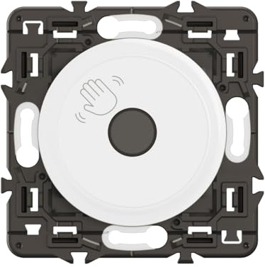 LEGRAND - Commande Éclairage Sans Contact 200W LED Céliane - Blanc Antimicrobien, avec Support, Compatible Plaques Variées