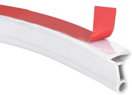 DEARBAG Barrière de Douche Pliable, 100cm Silicone Seuil Douche Barrage d'eau Autocollante, Joint Porte Douche, Joint Douche Sol, Barre Anti Débordement Douche, Joint Salle de Bain (Blanc)