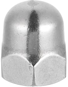 sourcing map M24x3.0 Acorn Cap Nuts, 1Pcs 316 Stainless Steel Dome Cap Head Acorn Nut Hardware Nuts for Bolt Cover, Silvery