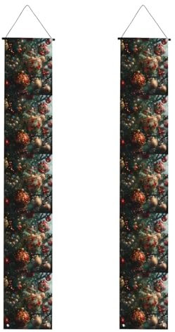 Cartel de porche reutilizable con estampado de Feliz Navidad, letrero decorativo para interiores y exteriores