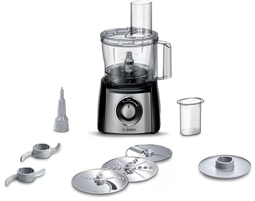 Bosch MultiTalent 3 Robot culinaire 2,3 litres - 800 W - 2 vitesses + fonction pulsation -17000 tr/min - Inox brossé - MCM3421M