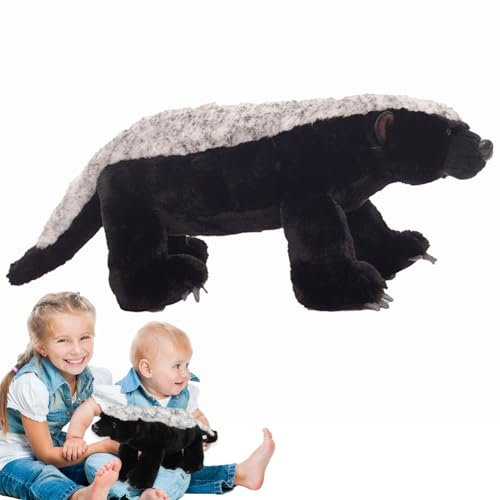 Generico Animale Di Peluche Per Tasso Di Miele | Realistic Plush Toy For Kids | Peluly Di Simulazione Africana Unica, Peluche, Giocattolo Modello Faunistico Morbido Per Ragazzi Ragazze