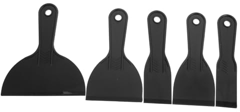 MAGICLULU Raschietto per Decalcomanie in Plastica Abs Nero 5 Pezzi per Applicazione Pellicola Automobilistica e Pittura senza Danneggiare Vetro