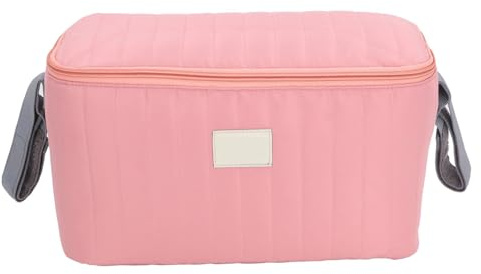 Segrehy Borsa per passeggino universale impermeabile Ampio spazio Chiusura con cerniera Borsa multifunzionale per passeggino Borsa a tracolla Organizzatore (Rosa)