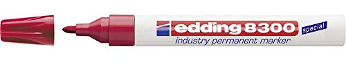edding Permanentmarkör edding 8300 industri, 1,5–3 mm, röd