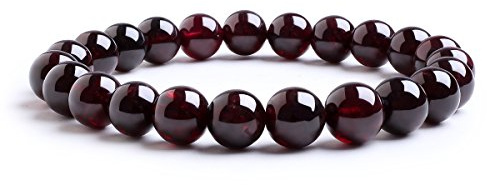 8 mm lava naturlig rock rött tigeröga halvdyrbar sten elastisk sten pärlarmband för 6,5-8 tum handled, Metall Sten, Agat