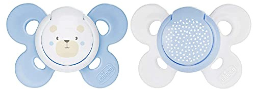 Chicco 74931210000 napp fysio komfort silikon - blå - 0-6 m