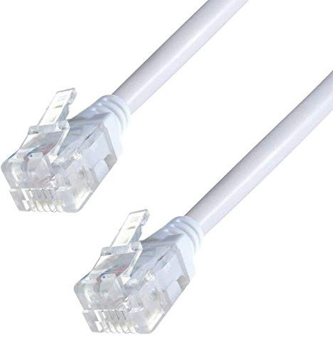 RGB Networks Ltd Super High Speed ADSL 2+ Cable Telephone Extension RJ11-RJ11 10m Cat5e BT Broadband up to 10 Times faster than Standard Phone Cable Gold Plated Connector Premium Quality (10m)