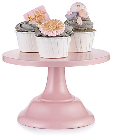 NUPTIO Rosa Tortenständer Hochzeit Dessert Cupcake 20cm Runde Kuchen Steht für Geburtstagsfeier Hochzeitstag Babyparty