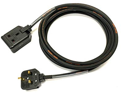 13 Amp 1-Gang Extension Lead - Masterplug/Permaplug - 1.5mm² Heavy Duty H07RN-F Rubber Cable - 13A HO7 (2 Metre)