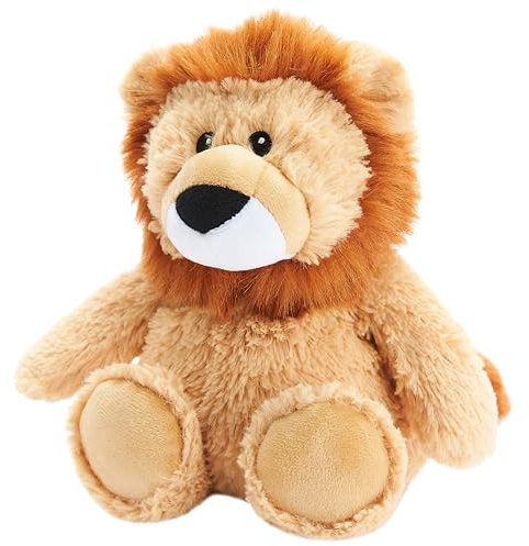 Warmies Plüsch Löwe Mikrowellen-Erwärmbarer Gewichteter Teddy mit französischem Lavendelduft, heißer oder kalter für kühle Entspannung und warme Linderung